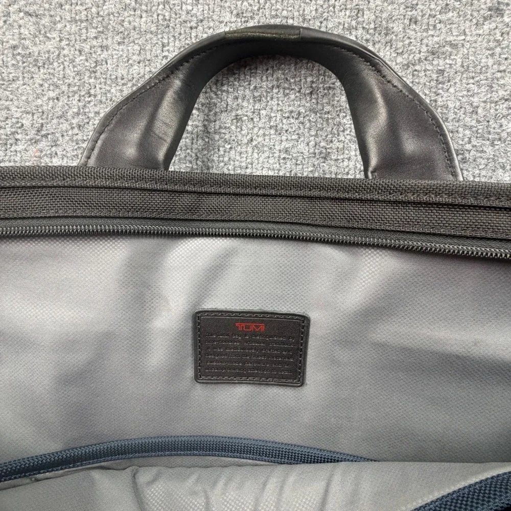 Tumi‎ Alpha Ballistic Nylon Slim Deluxe Portfolio Briefcase Black Mens